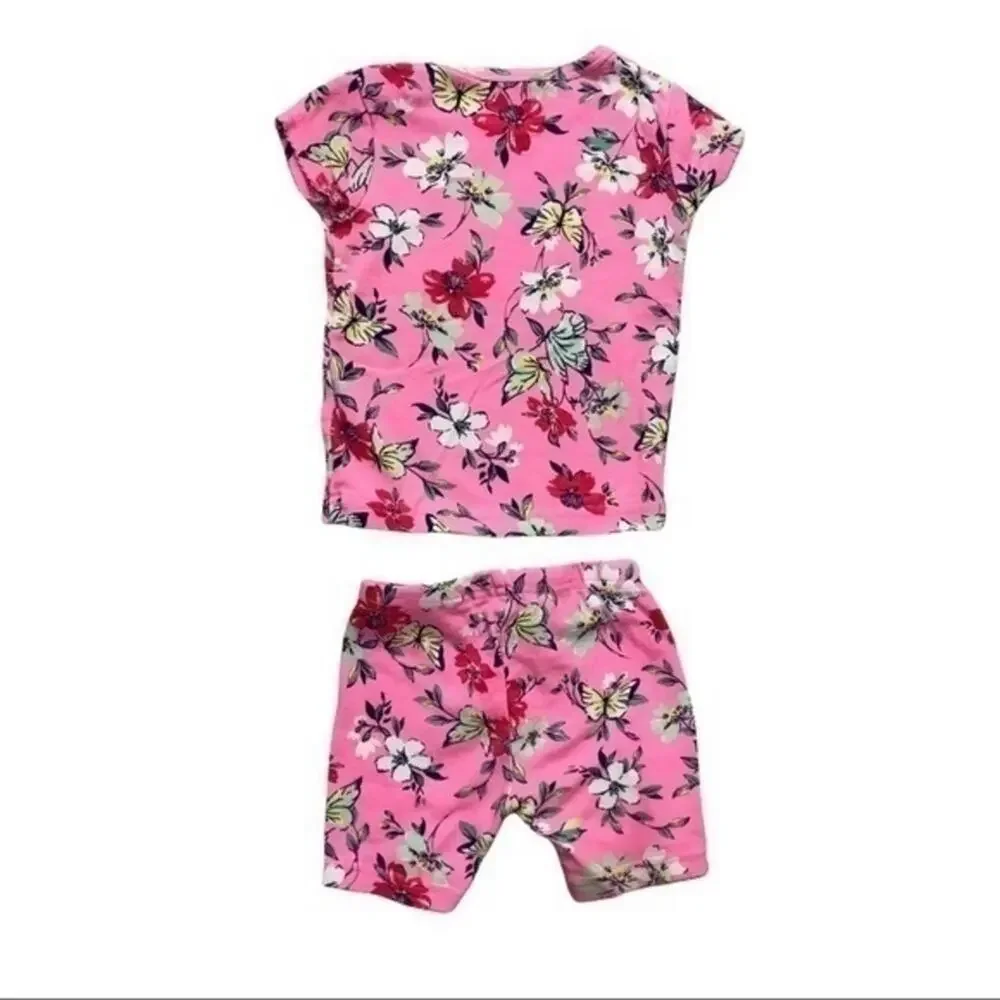 Carter’s 2 Piece Pajama Set Short Sleeve Top and Shorts Size 6 Months tropical